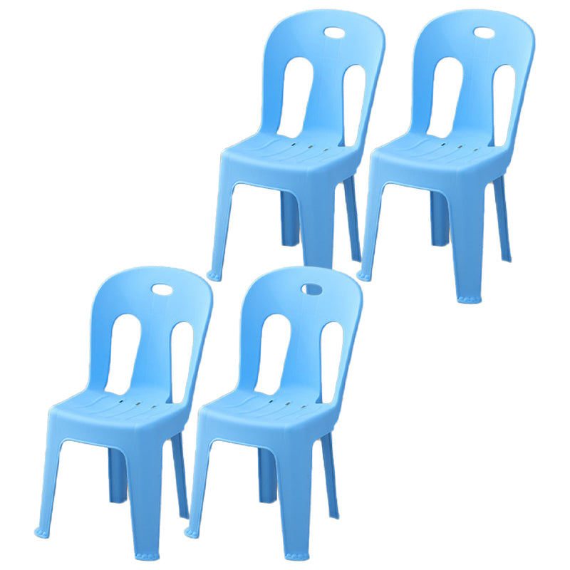 Moderne eetkamerstoel Plastic Dining Armloze zijstoelen