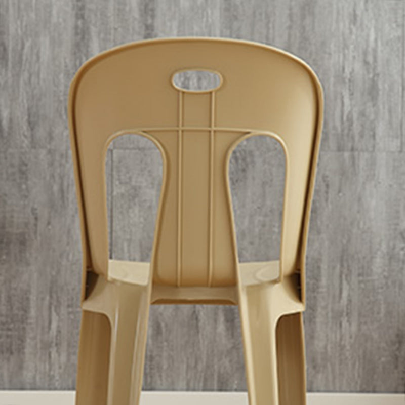 Moderne eetkamerstoel Plastic Dining Armloze zijstoelen