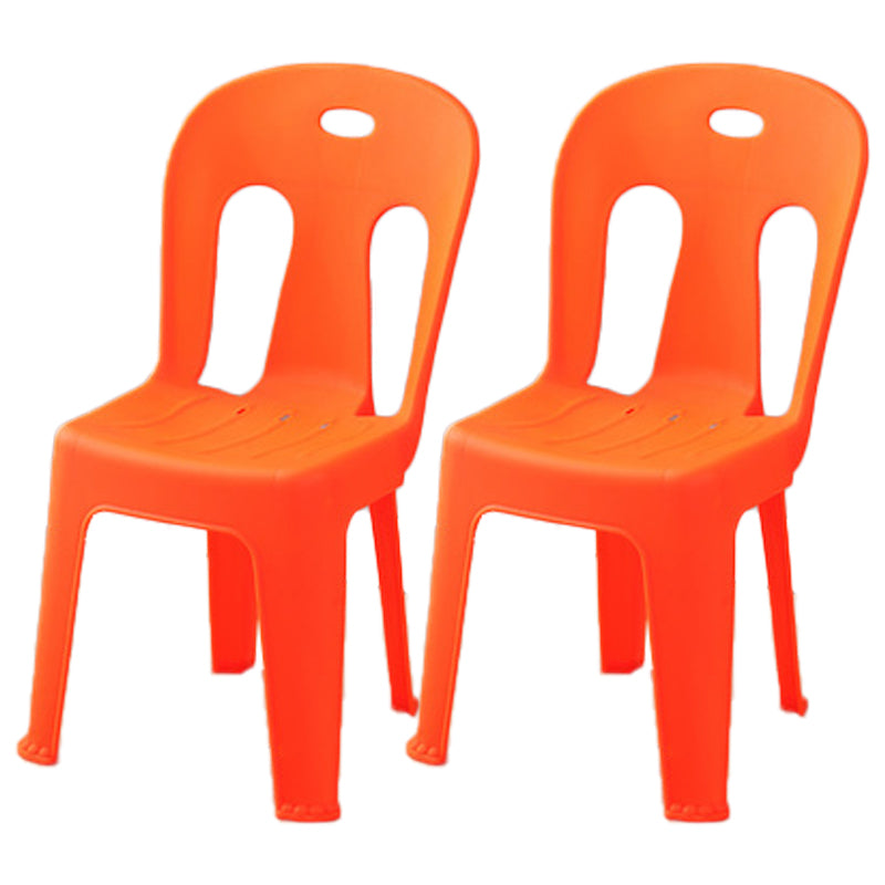 Moderne eetkamerstoel Plastic Dining Armloze zijstoelen