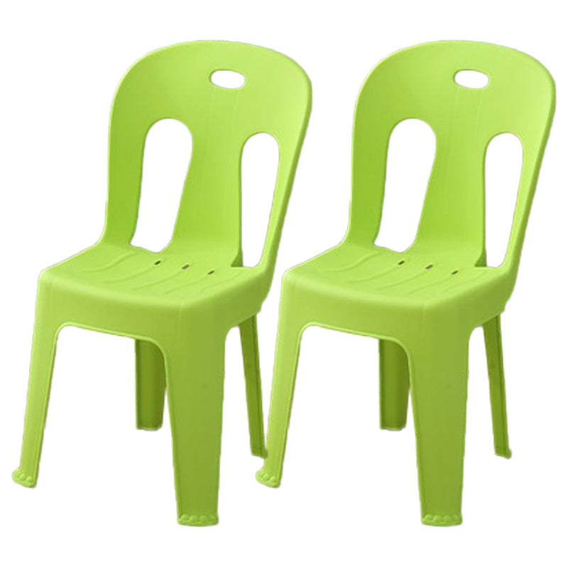 Moderne eetkamerstoel Plastic Dining Armloze zijstoelen
