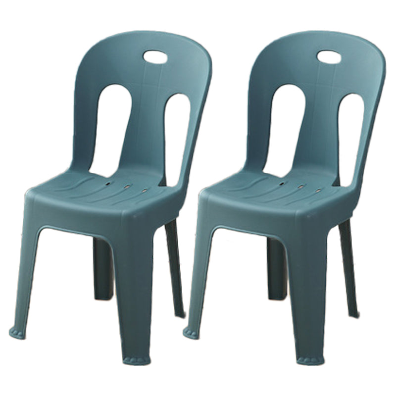 Moderne eetkamerstoel Plastic Dining Armloze zijstoelen