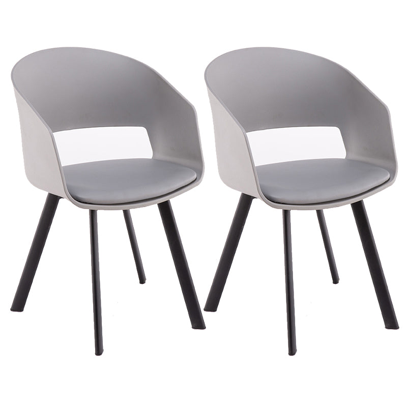 Silla de comedor de cocina industrial de metal Sillón con respaldo abierto