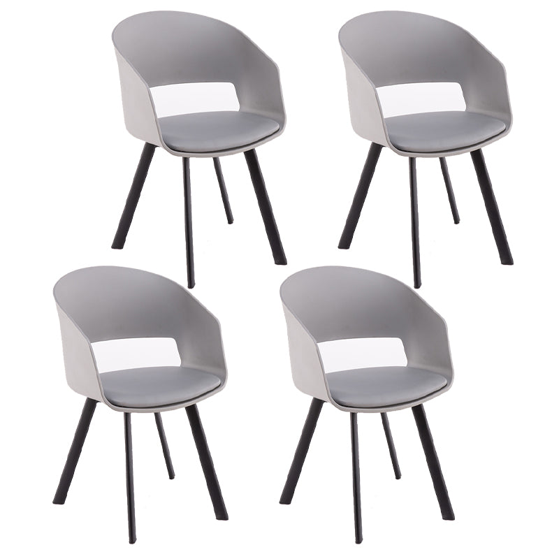 Silla de comedor de cocina industrial de metal Sillón con respaldo abierto