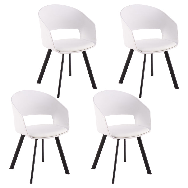Silla de comedor de cocina industrial de metal Sillón con respaldo abierto