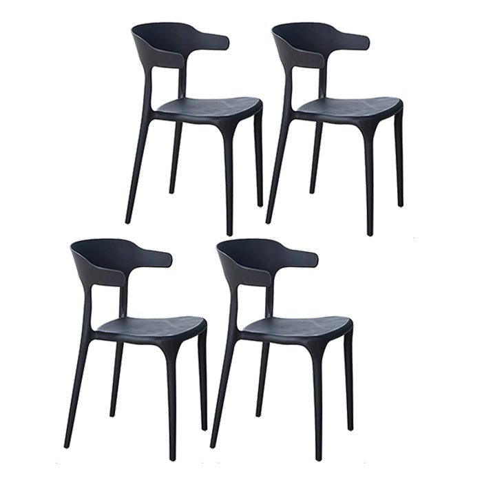 Final mate casero plástico contemporáneo de la parte posterior abierta del sillón que cena la silla