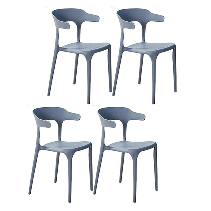 Final mate casero plástico contemporáneo de la parte posterior abierta del sillón que cena la silla