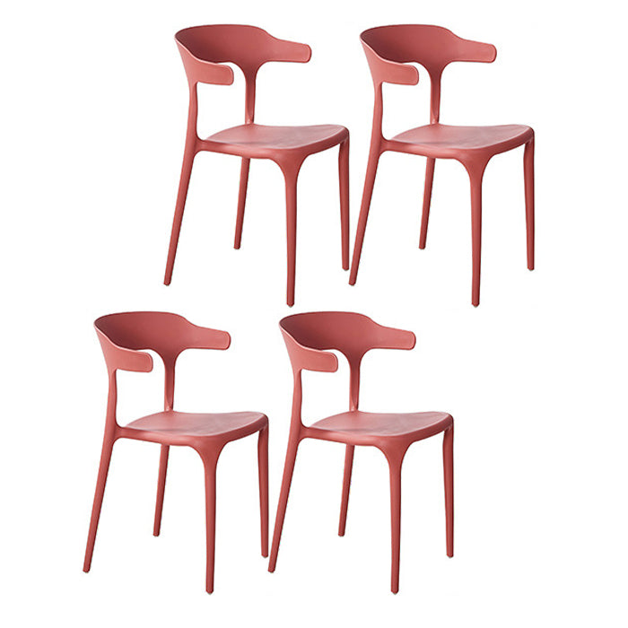 Final mate casero plástico contemporáneo de la parte posterior abierta del sillón que cena la silla