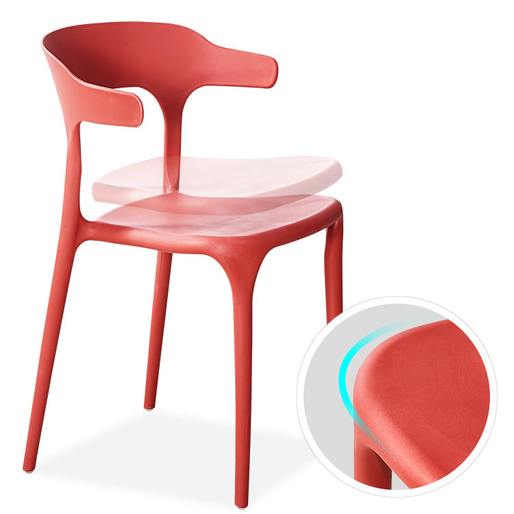 Final mate casero plástico contemporáneo de la parte posterior abierta del sillón que cena la silla