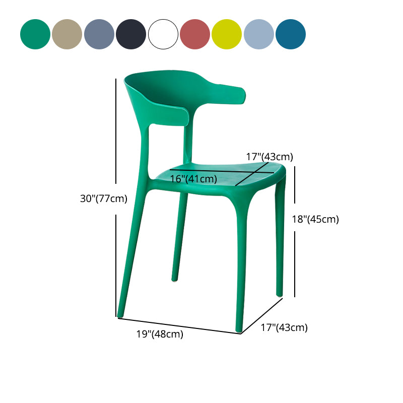 Final mate casero plástico contemporáneo de la parte posterior abierta del sillón que cena la silla