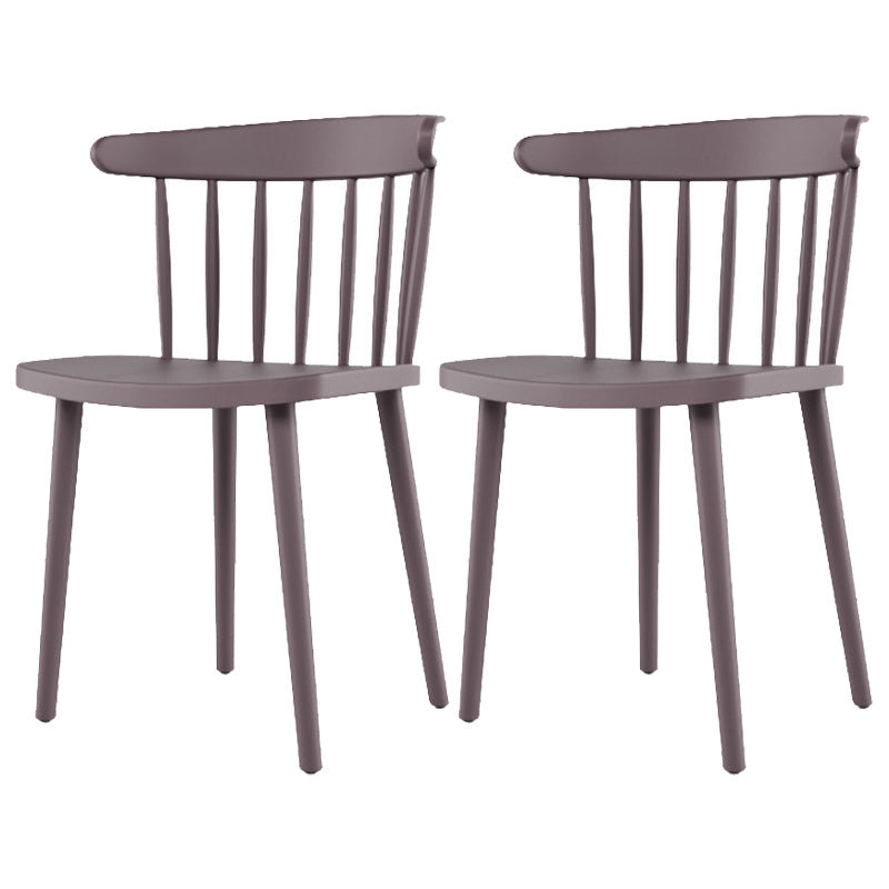 Silla lateral de comedor de cocina escandinava de plástico Silla trasera Windsor