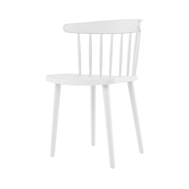 Silla lateral de comedor de cocina escandinava de plástico Silla trasera Windsor
