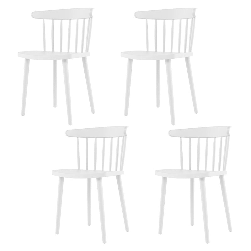 Silla lateral de comedor de cocina escandinava de plástico Silla trasera Windsor