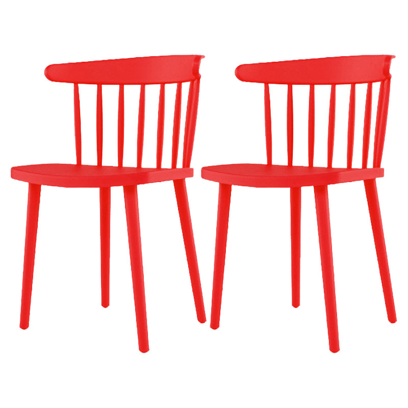 Silla lateral de comedor de cocina escandinava de plástico Silla trasera Windsor