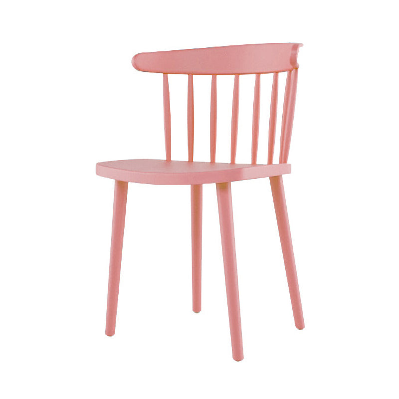 Silla lateral de comedor de cocina escandinava de plástico Silla trasera Windsor