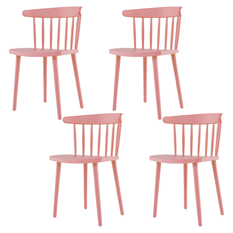 Silla lateral de comedor de cocina escandinava de plástico Silla trasera Windsor
