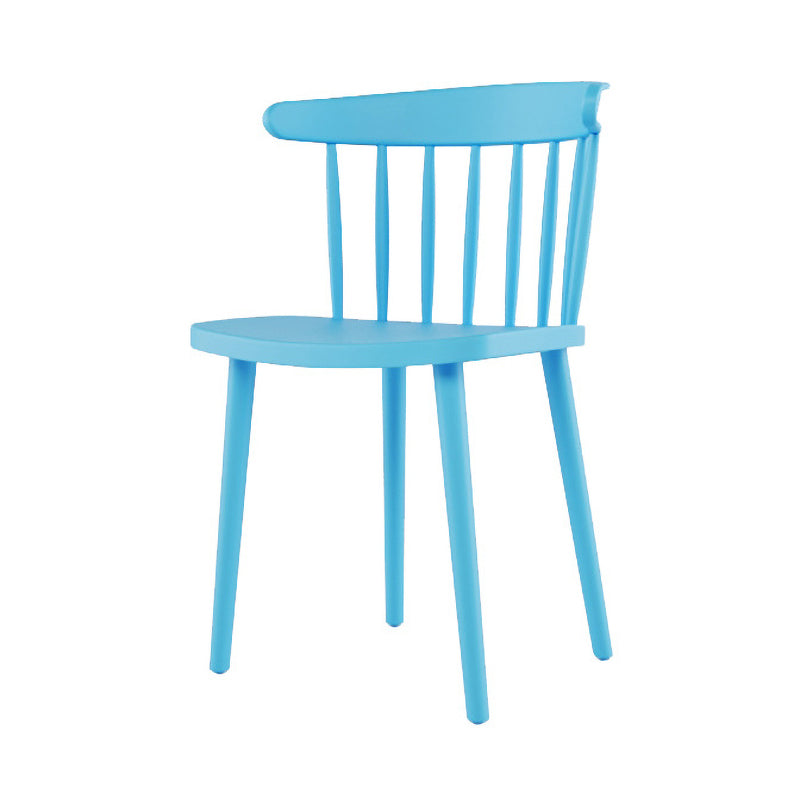 Silla lateral de comedor de cocina escandinava de plástico Silla trasera Windsor