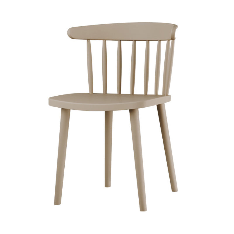 Silla lateral de comedor de cocina escandinava de plástico Silla trasera Windsor