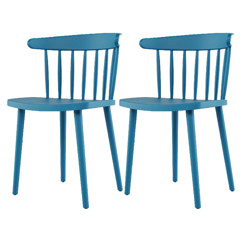 Silla lateral de comedor de cocina escandinava de plástico Silla trasera Windsor