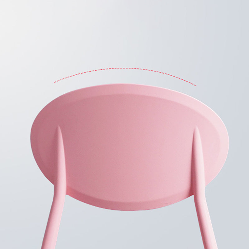 Silla de comedor moderna con respaldo abierto, sillas laterales sin brazos con patas de plástico
