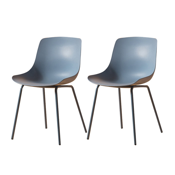Sillas de comedor de estilo moderno, sillas laterales sin brazos con patas de metal