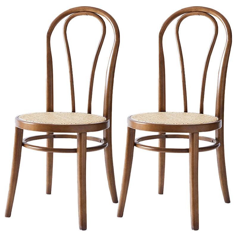 Sillas laterales traseras Windsor de diseño escandinavo, sillas de comedor de mimbre para el hogar