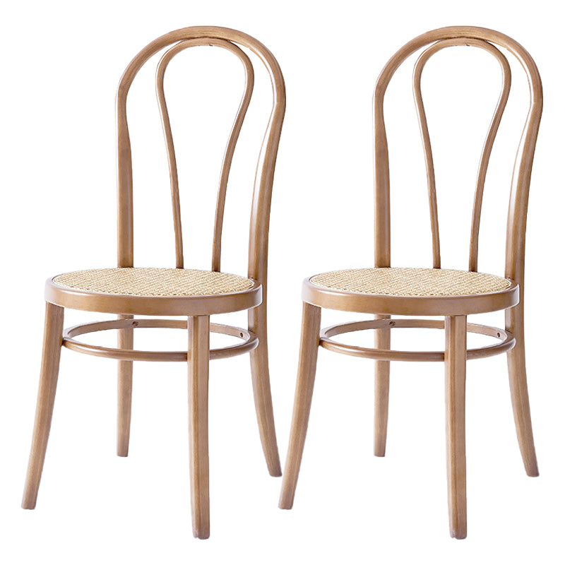 Sillas laterales traseras Windsor de diseño escandinavo, sillas de comedor de mimbre para el hogar
