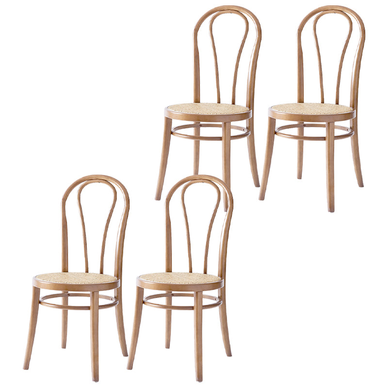Sillas laterales traseras Windsor de diseño escandinavo, sillas de comedor de mimbre para el hogar