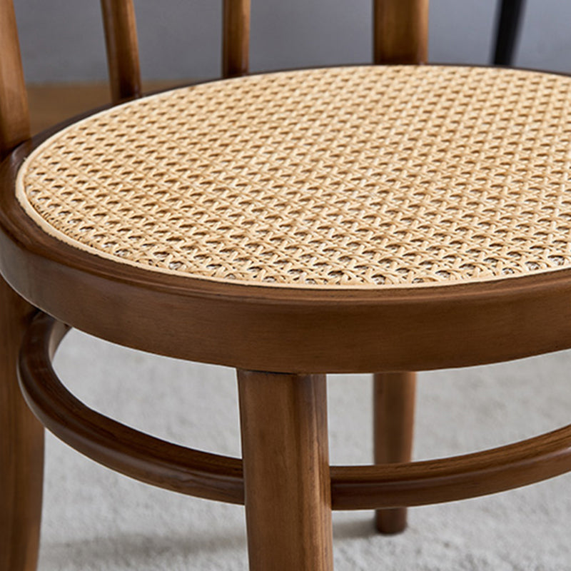 Sillas laterales traseras Windsor de diseño escandinavo, sillas de comedor de mimbre para el hogar