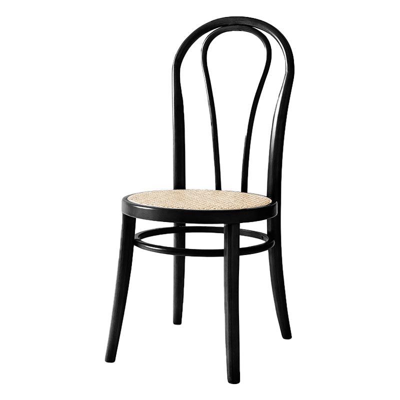 Sillas laterales traseras Windsor de diseño escandinavo, sillas de comedor de mimbre para el hogar