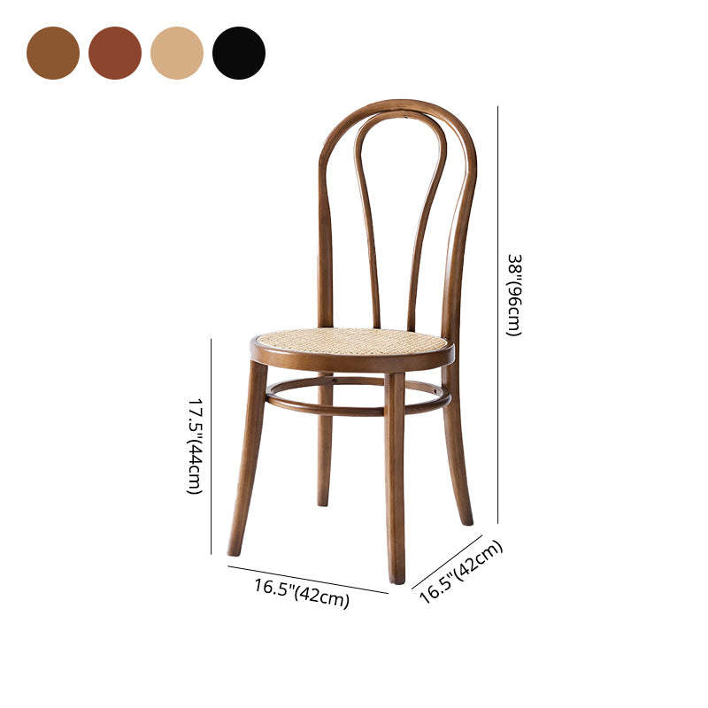 Sillas laterales traseras Windsor de diseño escandinavo, sillas de comedor de mimbre para el hogar