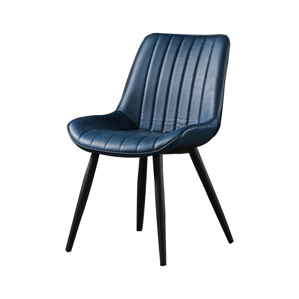 Contemporary Style Dining Chairs Dining Armless Side Chairs with Metal Legs