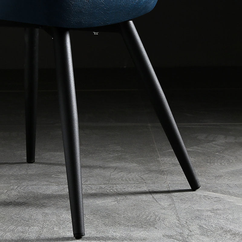 Contemporary Style Dining Chairs Dining Armless Side Chairs with Metal Legs
