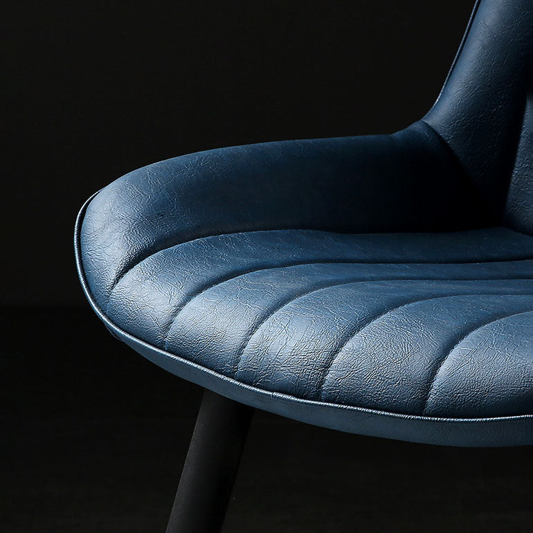 Contemporary Style Dining Chairs Dining Armless Side Chairs with Metal Legs