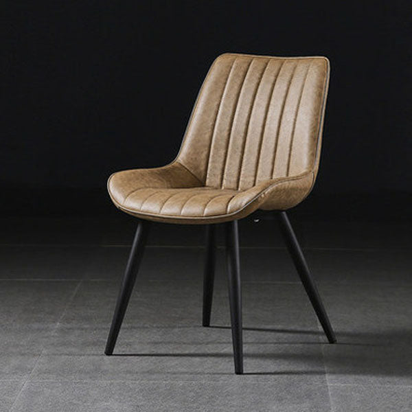 Contemporary Style Dining Chairs Dining Armless Side Chairs with Metal Legs