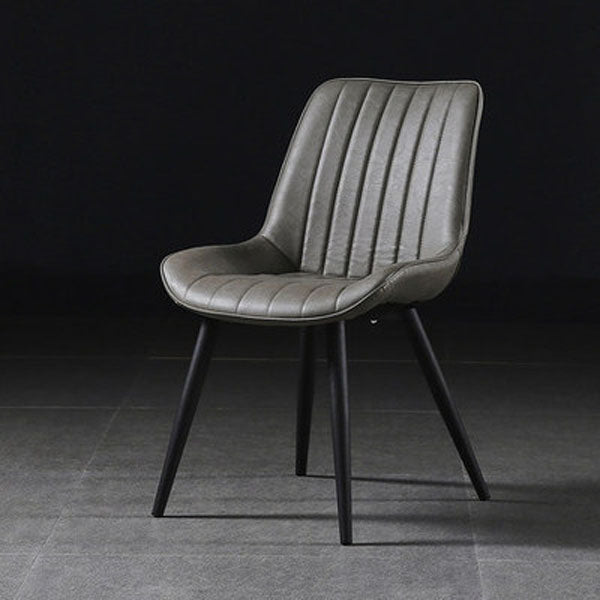 Contemporary Style Dining Chairs Dining Armless Side Chairs with Metal Legs