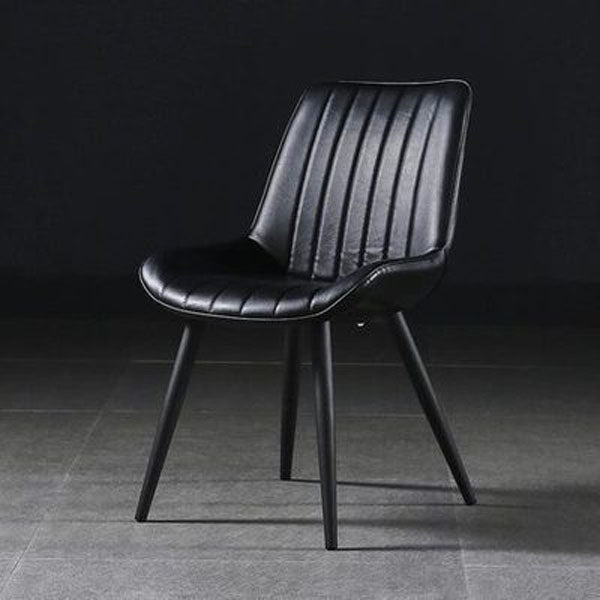 Contemporary Style Dining Chairs Dining Armless Side Chairs with Metal Legs