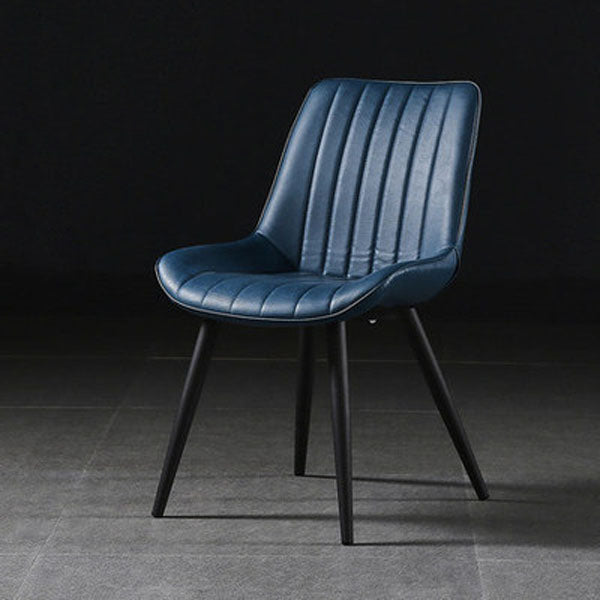Contemporary Style Dining Chairs Dining Armless Side Chairs with Metal Legs