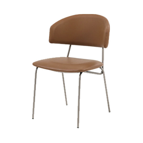 Eigentijdse stijl eetkamerstoelen eetarmloze open achterstoelen met metalen benen
