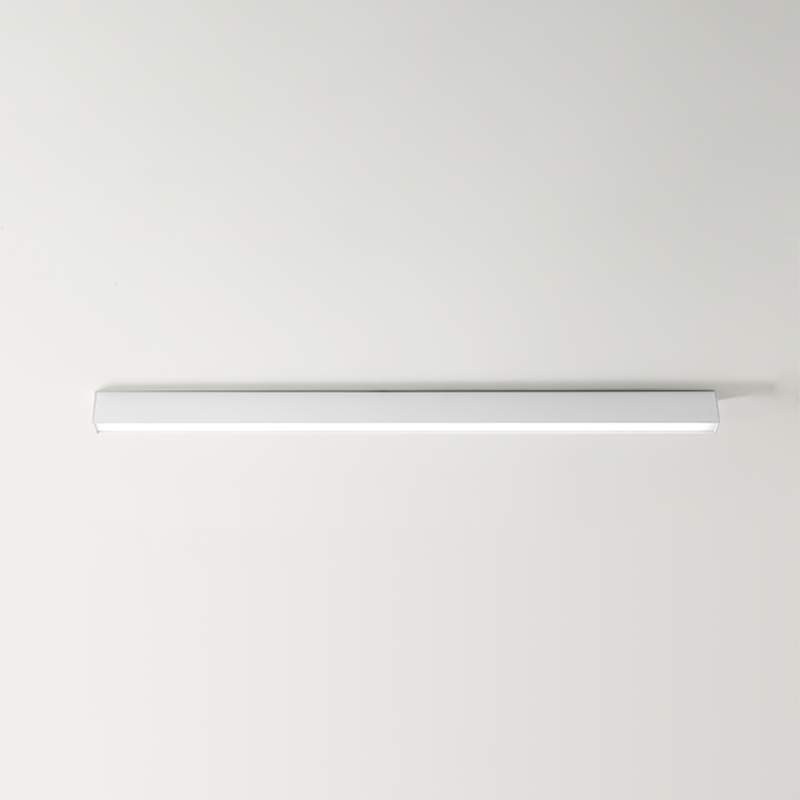 Linear Shape Ceiling Fixture Modern Style Metal 1 Light Ceiling Mounted Light in White