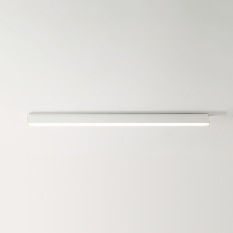 Linear Shape Ceiling Fixture Modern Style Metal 1 Light Ceiling Mounted Light in White
