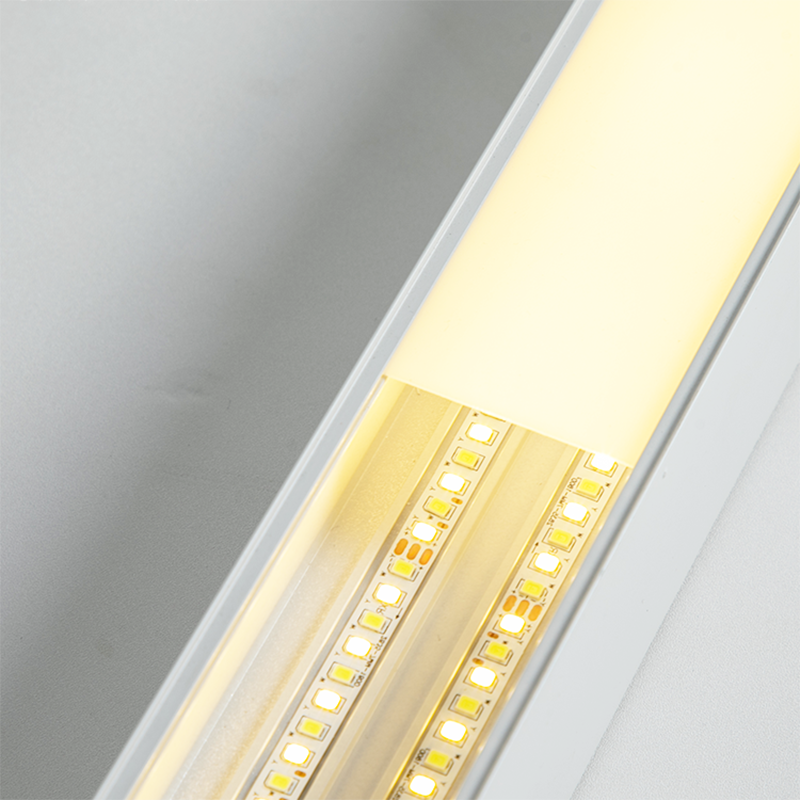 Linear Shape Ceiling Fixture Modern Style Metal 1 Light Ceiling Mounted Light in White