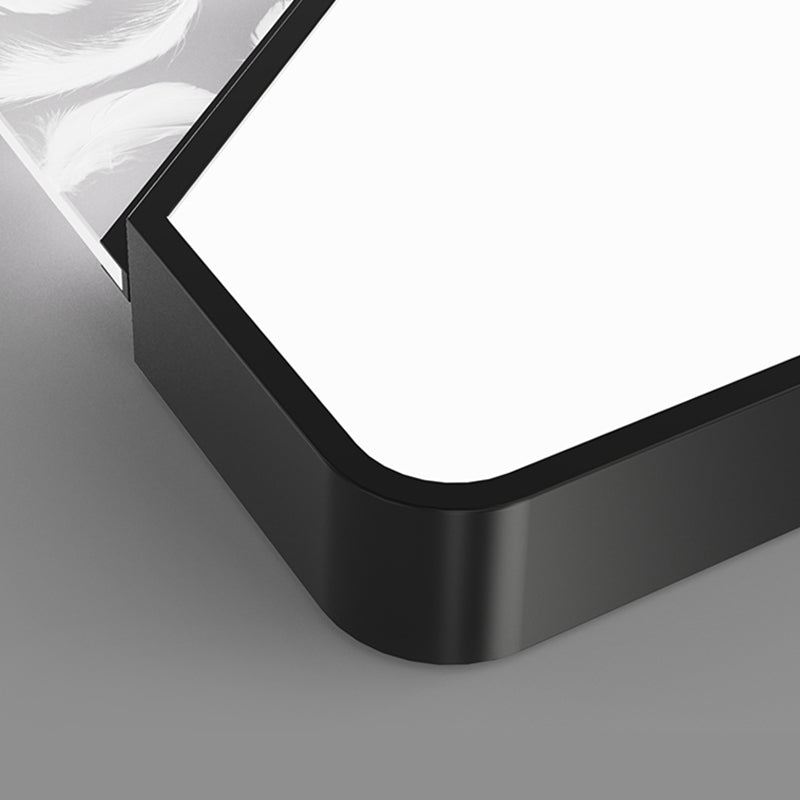 Lámpara de techo cuadrada de 4 luces, iluminación de techo de metal de estilo moderno para sala de estar