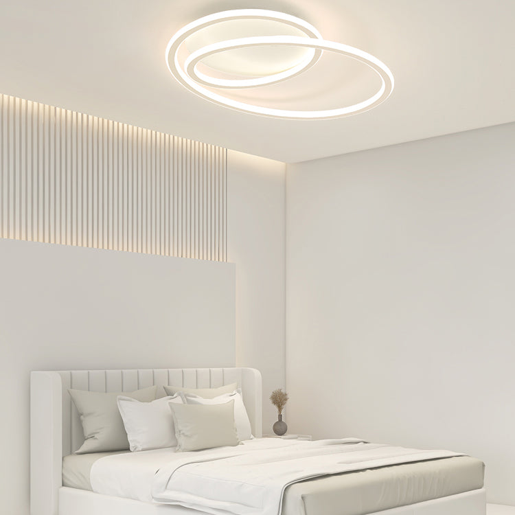 Linear Shape Ceiling Fixture Modern Style Metal 1 Light Ceiling Mounted Light