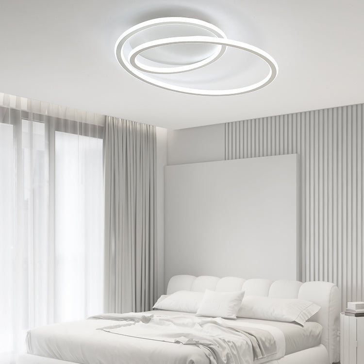 Linear Shape Ceiling Fixture Modern Style Metal 1 Light Ceiling Mounted Light
