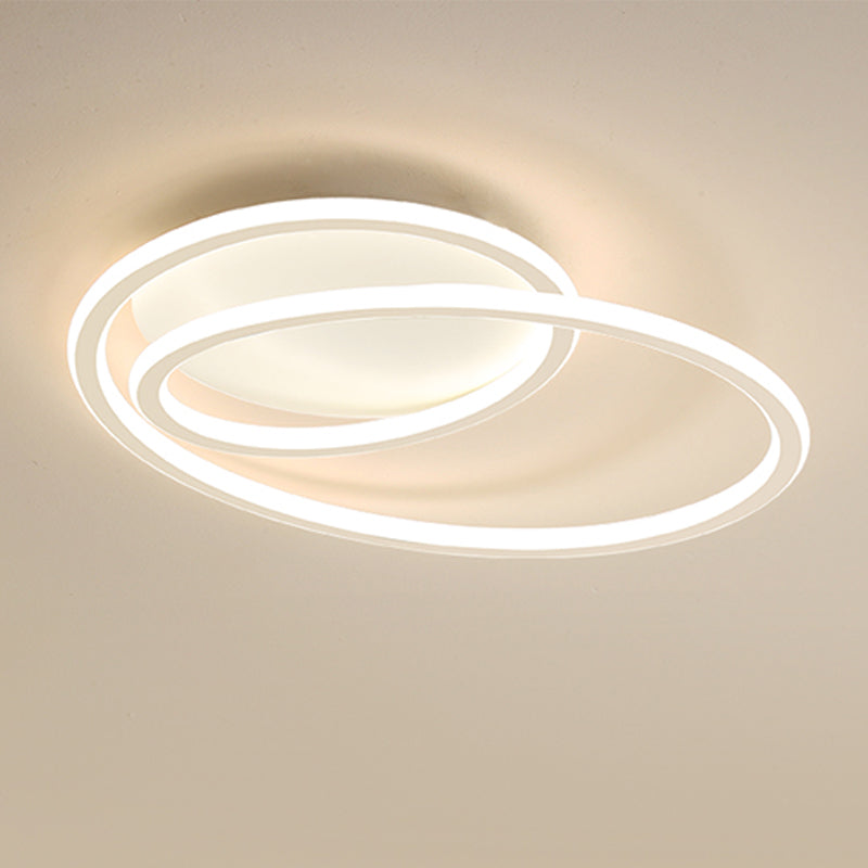 Linear Shape Ceiling Fixture Modern Style Metal 1 Light Ceiling Mounted Light