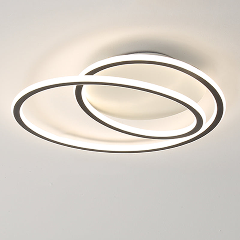 Linear Shape Ceiling Fixture Modern Style Metal 1 Light Ceiling Mounted Light