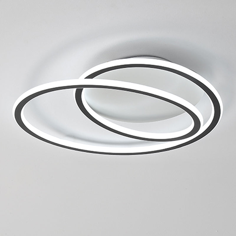 Linear Shape Ceiling Fixture Modern Style Metal 1 Light Ceiling Mounted Light