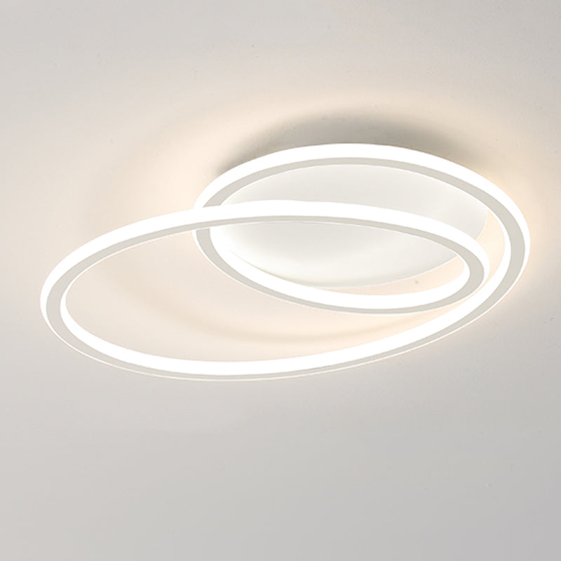 Linear Shape Ceiling Fixture Modern Style Metal 1 Light Ceiling Mounted Light