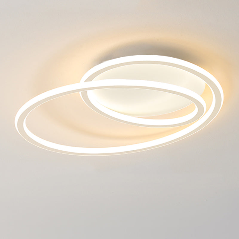 Linear Shape Ceiling Fixture Modern Style Metal 1 Light Ceiling Mounted Light