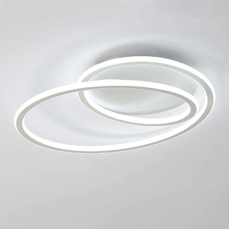 Linear Shape Ceiling Fixture Modern Style Metal 1 Light Ceiling Mounted Light